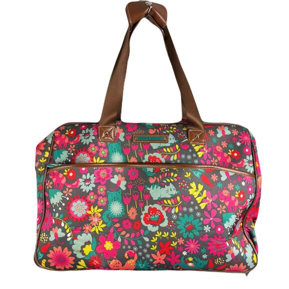 LILY BLOOM Wheeled Carry On Duffle Bag Style Luggage - Picture 1 of 12